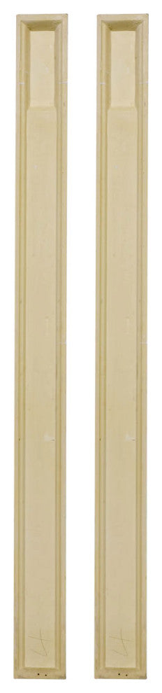 7"W x 96"H x 2 1/4"D with 16" Attached Plinth, Fluted Pilaster (each)
