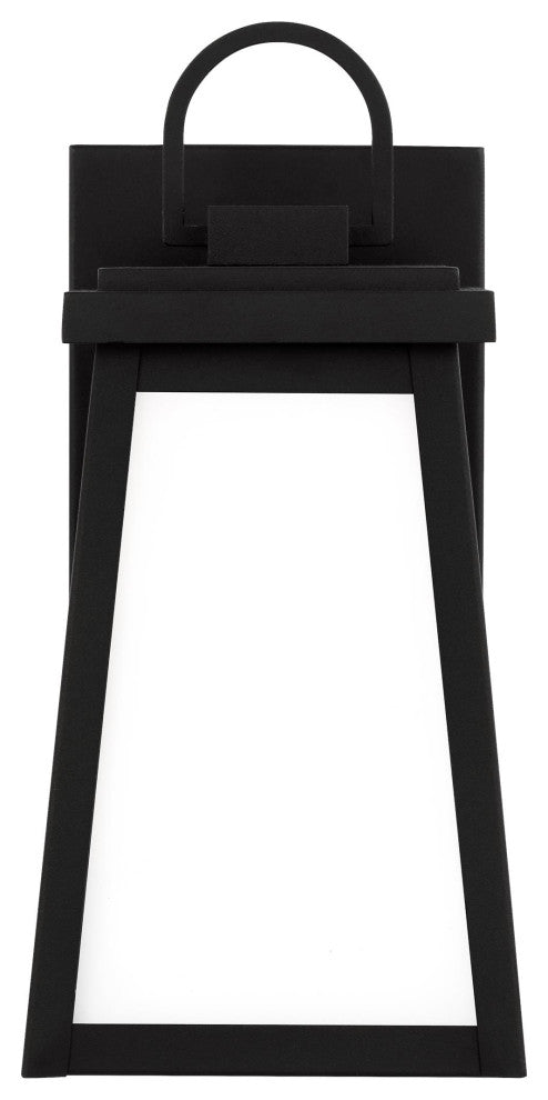 Founders Small One Light Outdoor Wall Lantern, Black