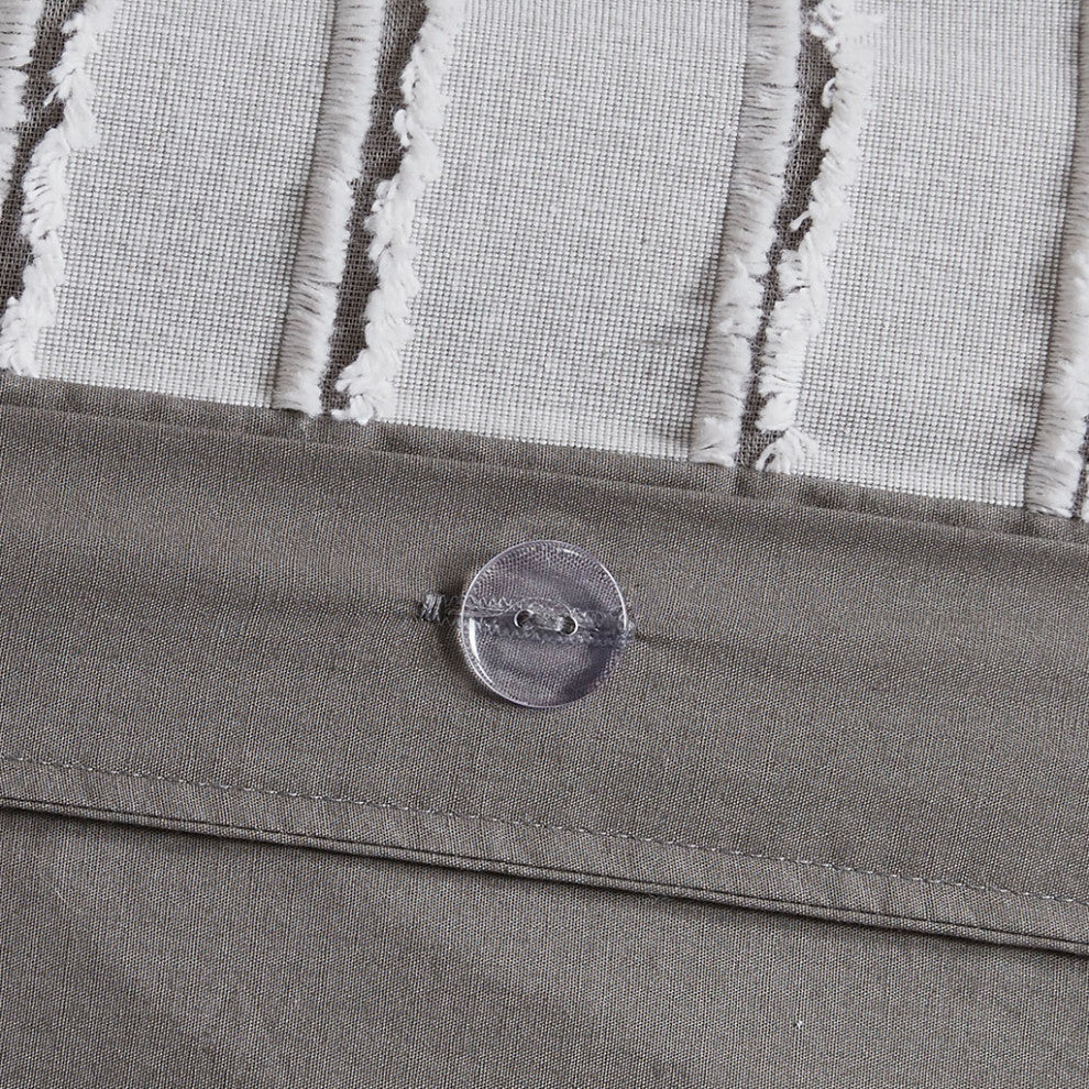 Madison Park Signature Essence Grey Comforter Duvet Cover Set w Removable Insert