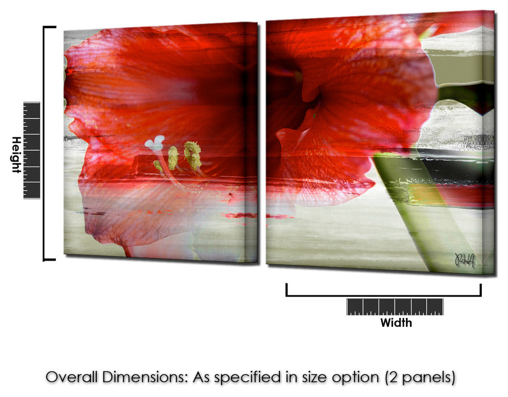 Painted Petals XLIX 2-Piece Canvas Art 30"x30"