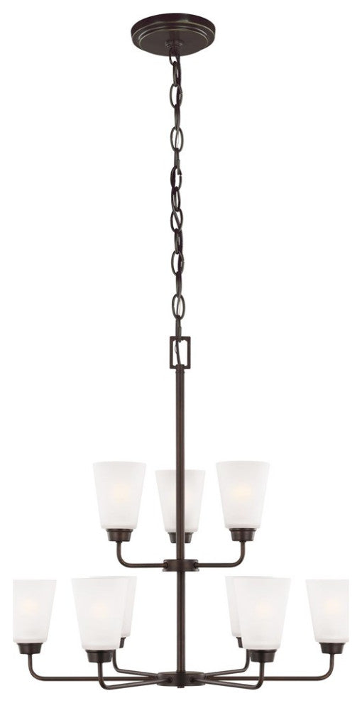 Sea Gull Kerrville 9-Light Chandelier Bronze
