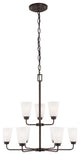 Sea Gull Kerrville 9-Light Chandelier Bronze