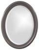 George Oval Mirror, Glossy Charcoal