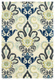 Kaleen Hand-Tufted Global Inspiration Wool Rug, Blue, 2'x3'