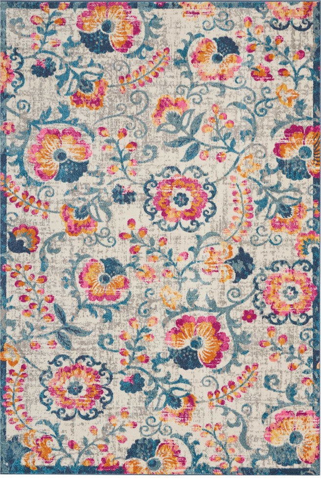 Nourison Passion Ivory Area Rug, 6'7"x9'6"
