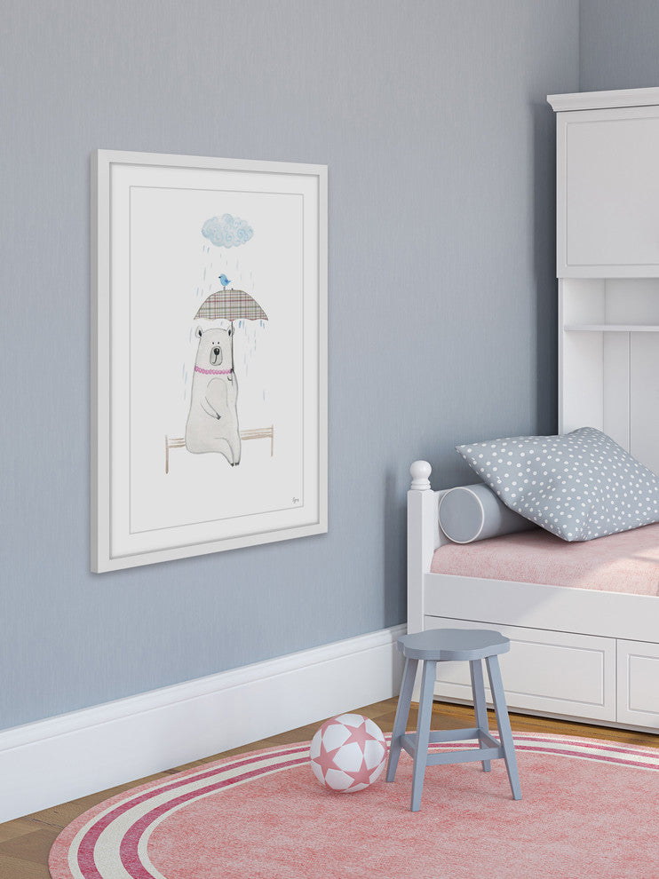 "Jamais Seule" Framed Painting Print, 12"x18"