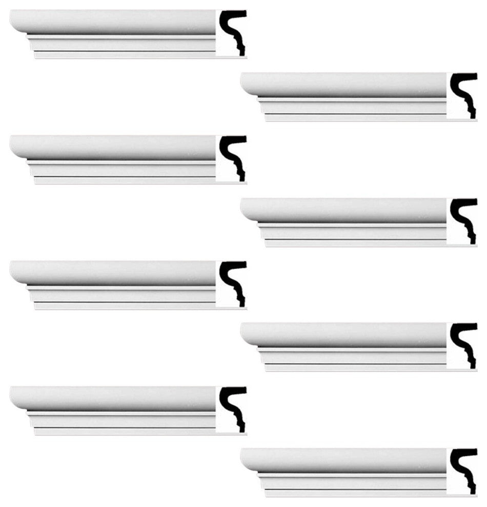 Cornice White Strasbourg Design 8 Pieces Totaling 768" Length