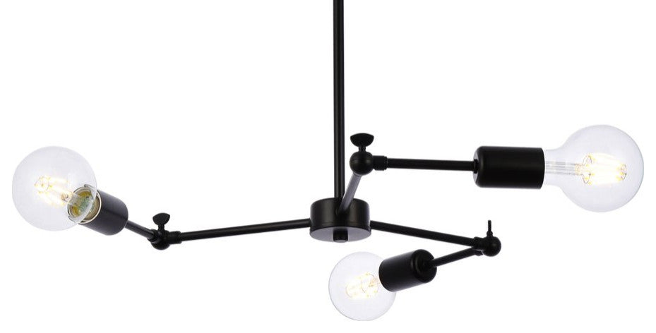 Florence 3-Light Black Pendant