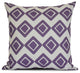 18x18", Geometric Diamond Jive 1 Outdoor Pillow, Purple