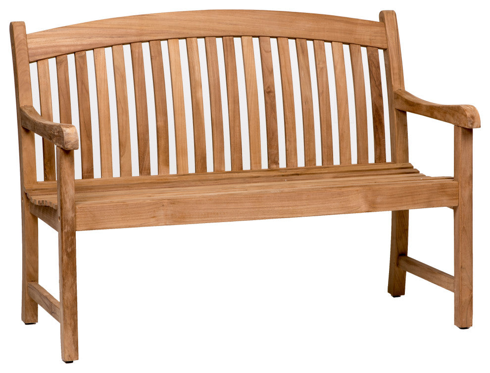 Amazonia Newcastle 1-Piece Outdoor 2-Seat Bench | Certified Teak