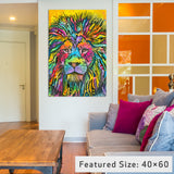 "Lion Good" by Dean Russo, 26x18x1.5"