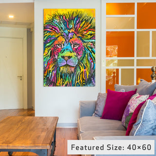 "Lion Good" by Dean Russo, 26x18x1.5"