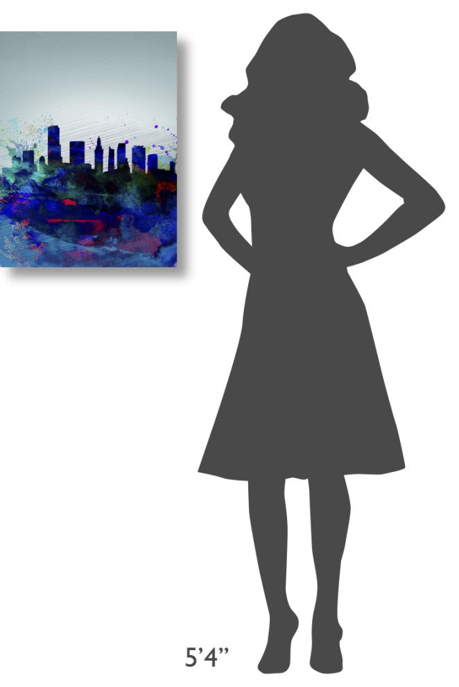 "Miami Watercolor Skyline" Fine Art Print