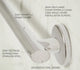 Coronado Oval Designer Shower Grab Bar, Polished, 48"