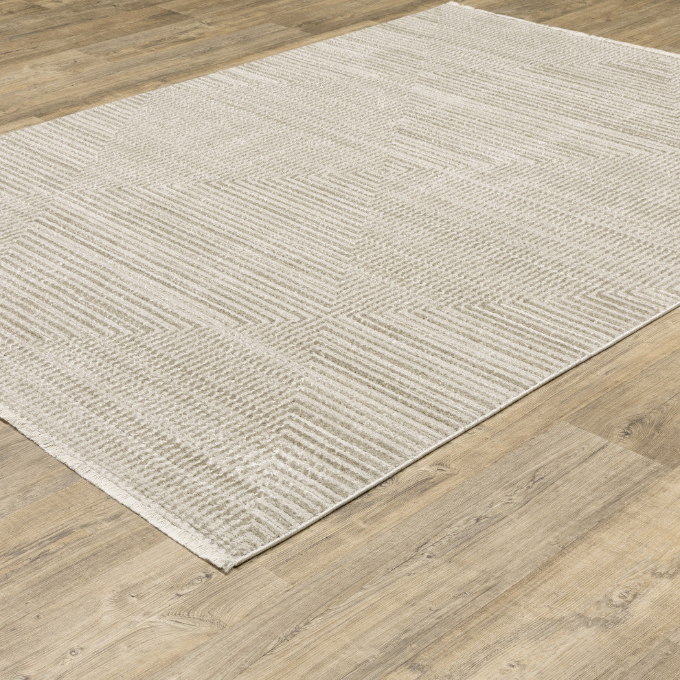 Oriental Weavers Bauer 4150E Geometric Rug, Beige, 6'7"x9'6"