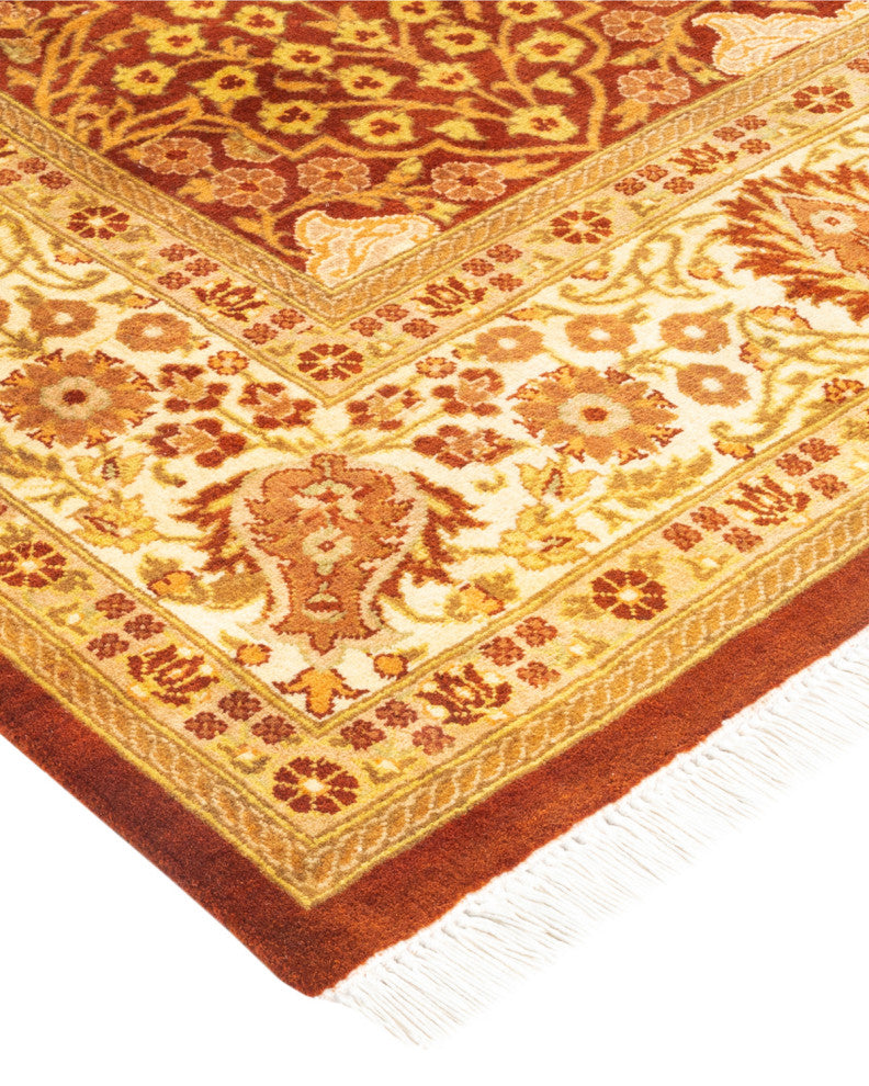 Mogul, One-of-a-Kind Hand-Knotted Area Rug Orange, 5'3"x8'0"