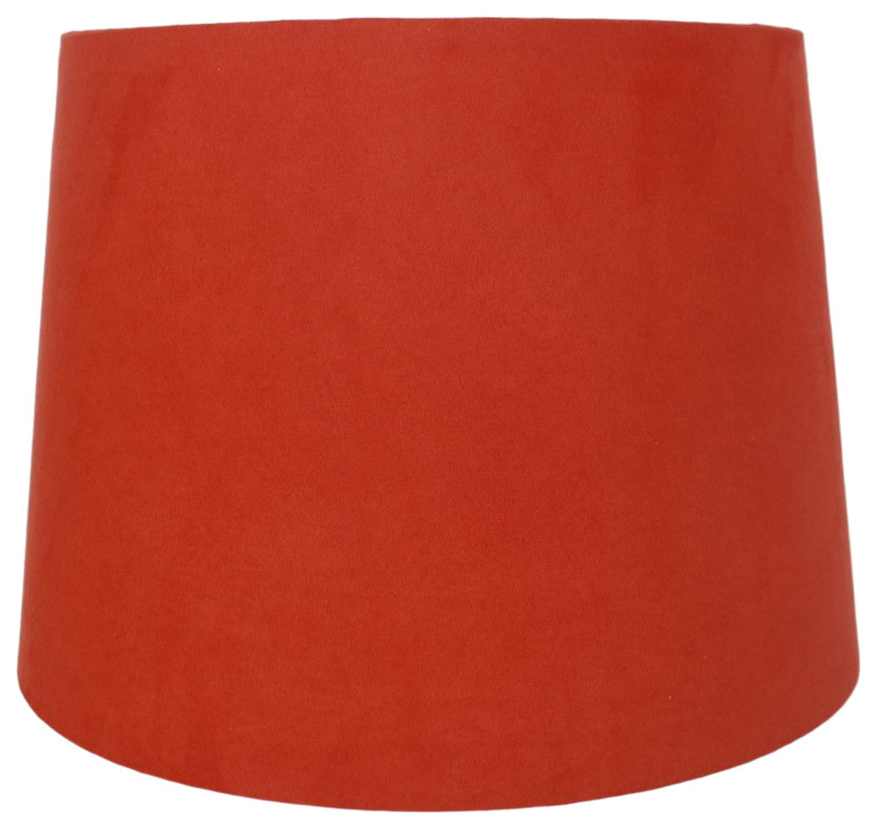 12" Suede Hardback Lamp Shade, Salmon