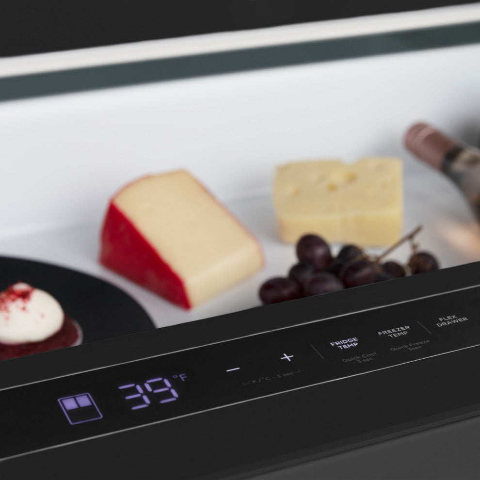 ZLINE 36" French Door Black Stainless Refrigerator With Water RFMZ-W-36-BS-G