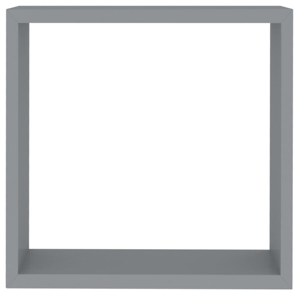 vidaXL wall cube shelves Floating Cube Shelves Display Shelves 3 Pcs Gray