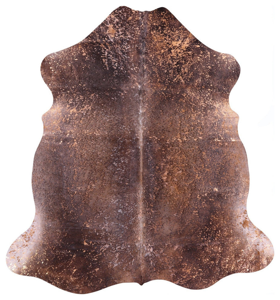 Gold Metallic Cowhide Rug 6' 2" X 5' 10" C2073