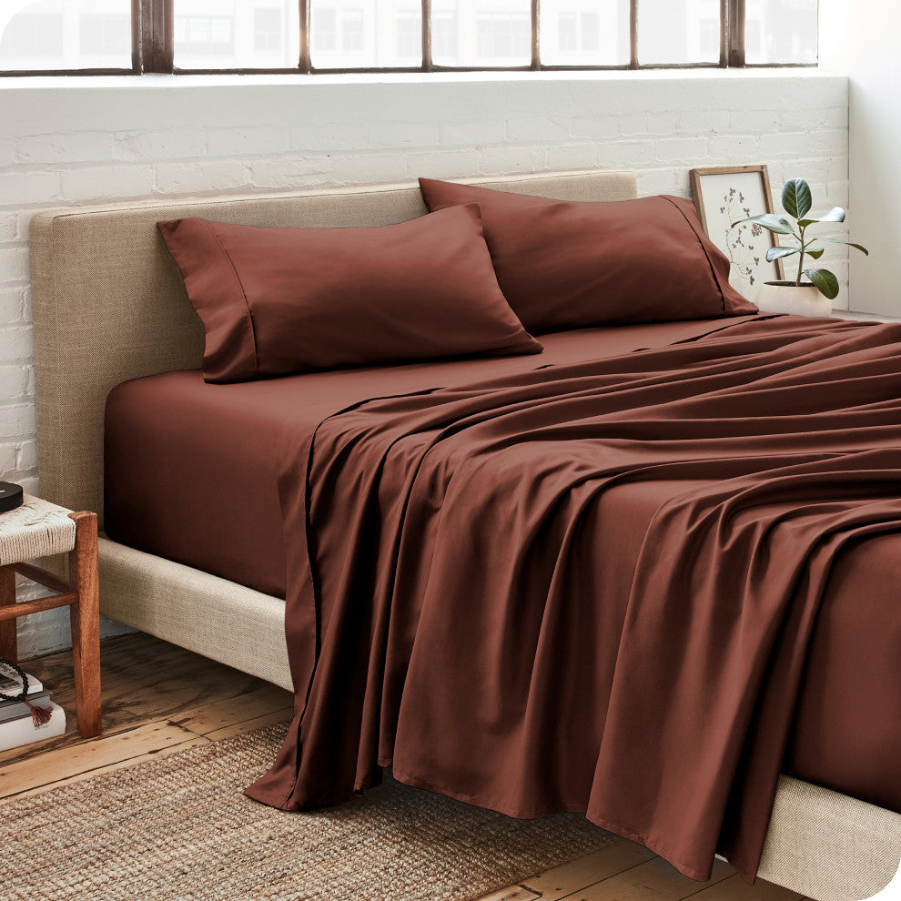 Twin XL 1800 Microfiber Sheet Set, Burgundy