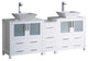 Fresca 72" Modern Double Sink Bathroom Cabinets, White