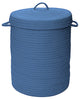 Colonial Mills Hamper Simply Home Solid Blue Ice Round Hamper With Lid