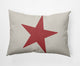 14x20" Big Star Nautical Decorative Indoor Pillow, Ligonberry Red