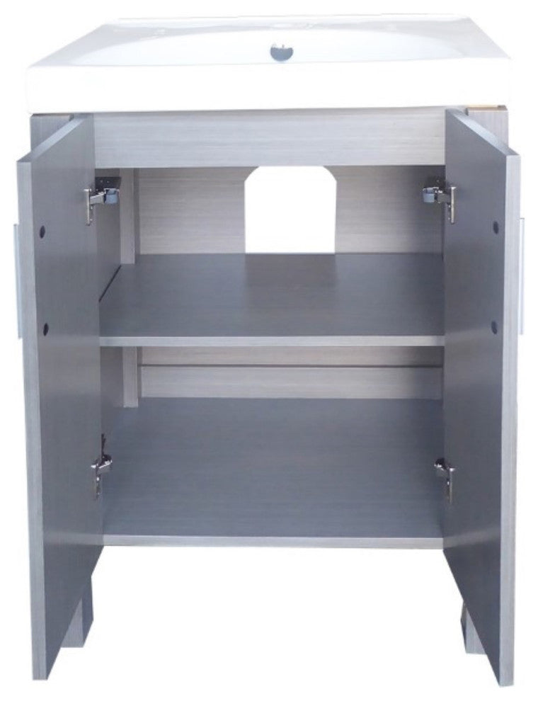 23.8" Single Sink Vanity-Gray