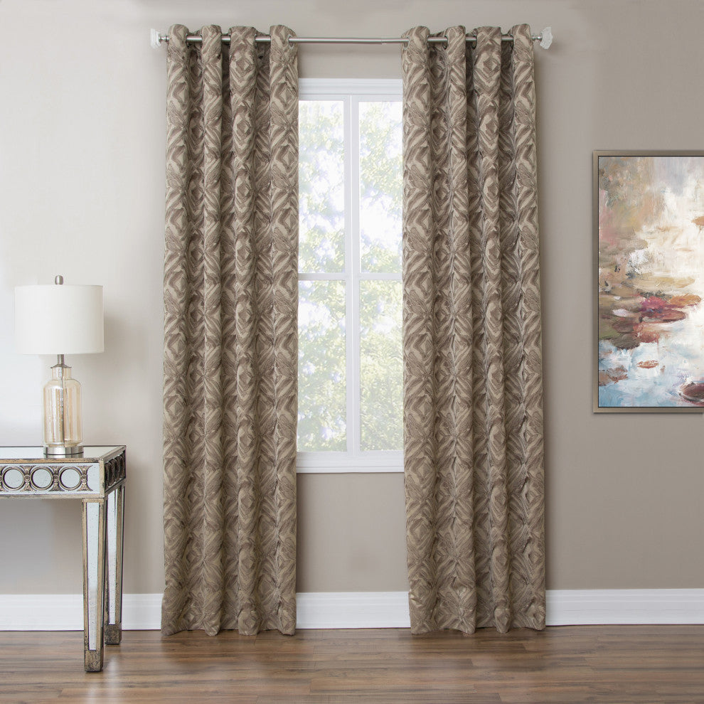 Batavia 50"x84" Grommet Top Window Panel, Maple