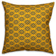 Floral Argyle, Yellow and Gray Outdoor Throw Pillow, 18"x18"
