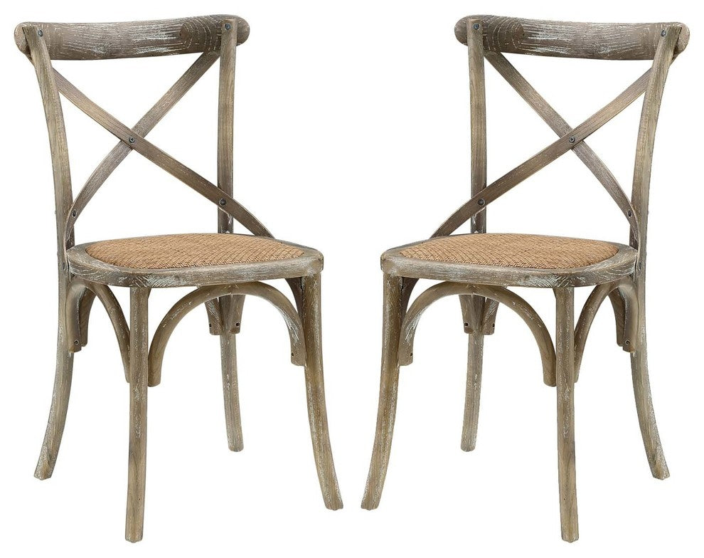 Gear Dining Side Chair Set of 2, Gray