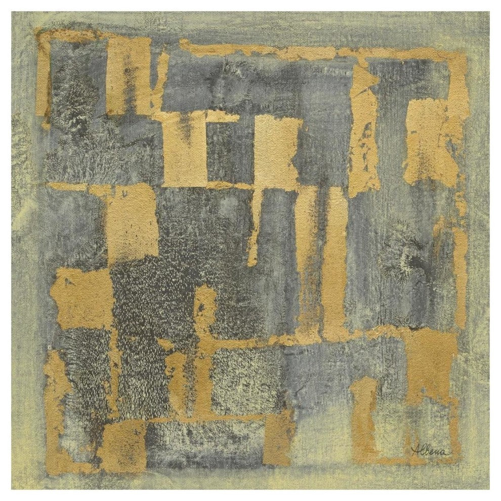 "Gold Tapestry IV" Digital Paper Print by Albena Hristova, 20"x20"