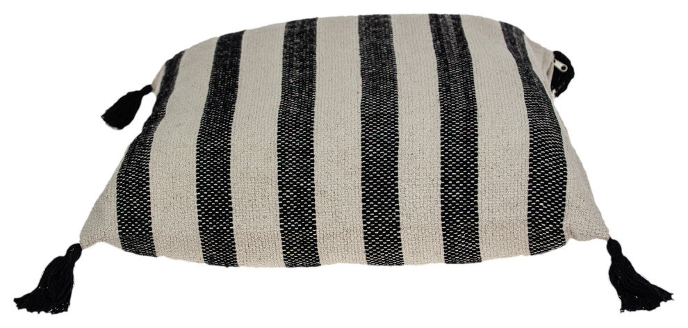Parkland Collection Cruza Transitional Beige Pillow Cover With Poly Insert, 24"