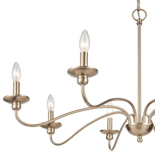 8 Light 37.875 in. Modern Gold Chandelier