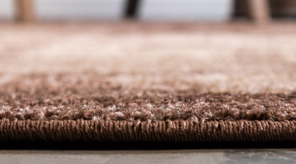 Unique Loom Brown Autumn Plymouth 3'' 3 x 3'' 3 Round Rug
