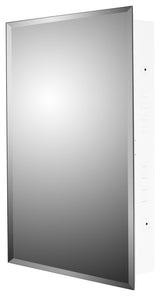 Euroline Medicine Cabinet, 16"x22", Beveled Edge, Flush Mounted