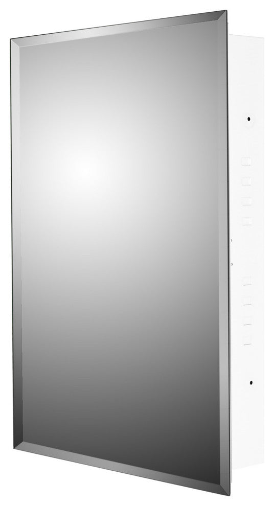 Euroline Medicine Cabinet, 16"x22", Beveled Edge, Flush Mounted