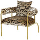 Modrest Kola Gold Zebra Print Accent Chair