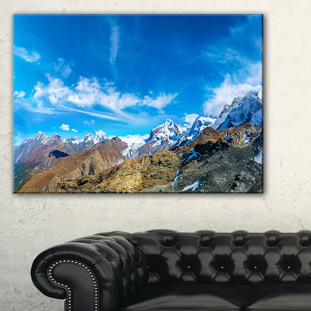"Alps Mountains in Switzerland" Landscape Wall Art, 1 Panel, 60"x28"