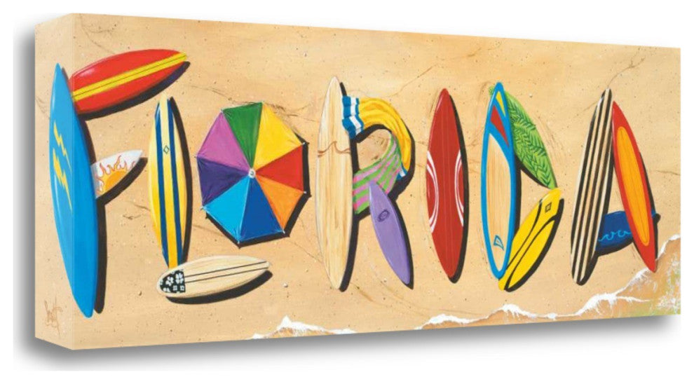 Florida Beach Sign 2 Giclee Wrap Canvas Wall Art