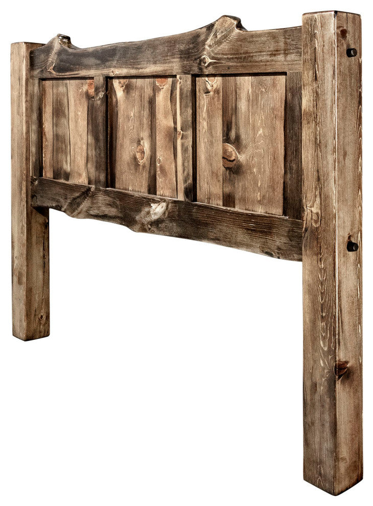 Big Sky Collection Live Edge Panel Headboard, Full, Provincial Stain