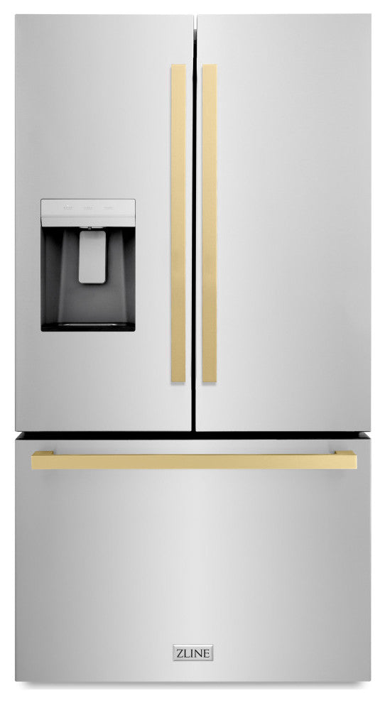 ZLINE 36" Standard Depth Refrigerator With Water, Stainless RSMZ-W-36-FCB