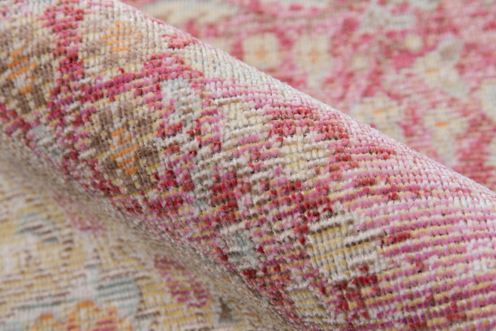 Isabella ISA-1 Machine Made Area Rug, Pink, 2'3"x8' Runner
