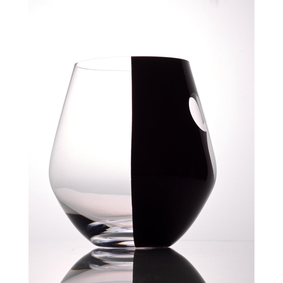 Disney Luxury Mickey Mouse Crystal Stemless Wine Glass 20 oz Set of 2