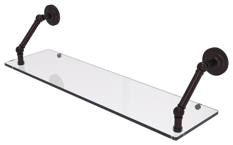 Prestige Que New 30" Floating Glass Shelf, Antique Bronze