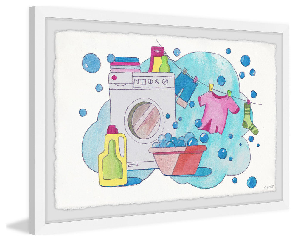 "I Love Doing Laundry" Framed Painting Print, 36x24
