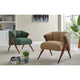 Florence Fabric Accent Chair Brown Legs, Havana Green