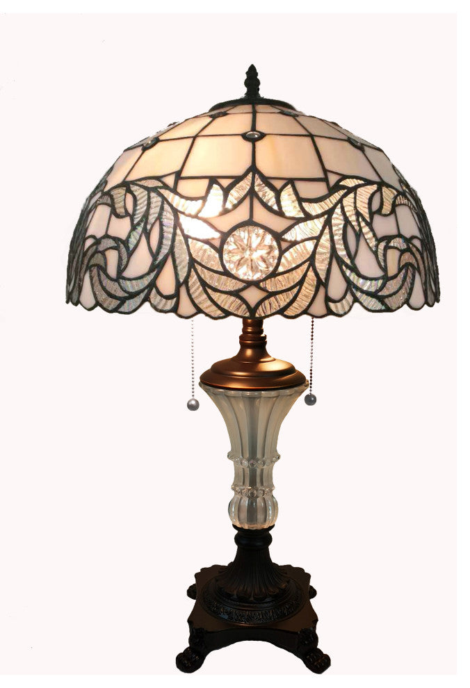 Serena d'italia Tiffany Style White Decorative Table Lamp
