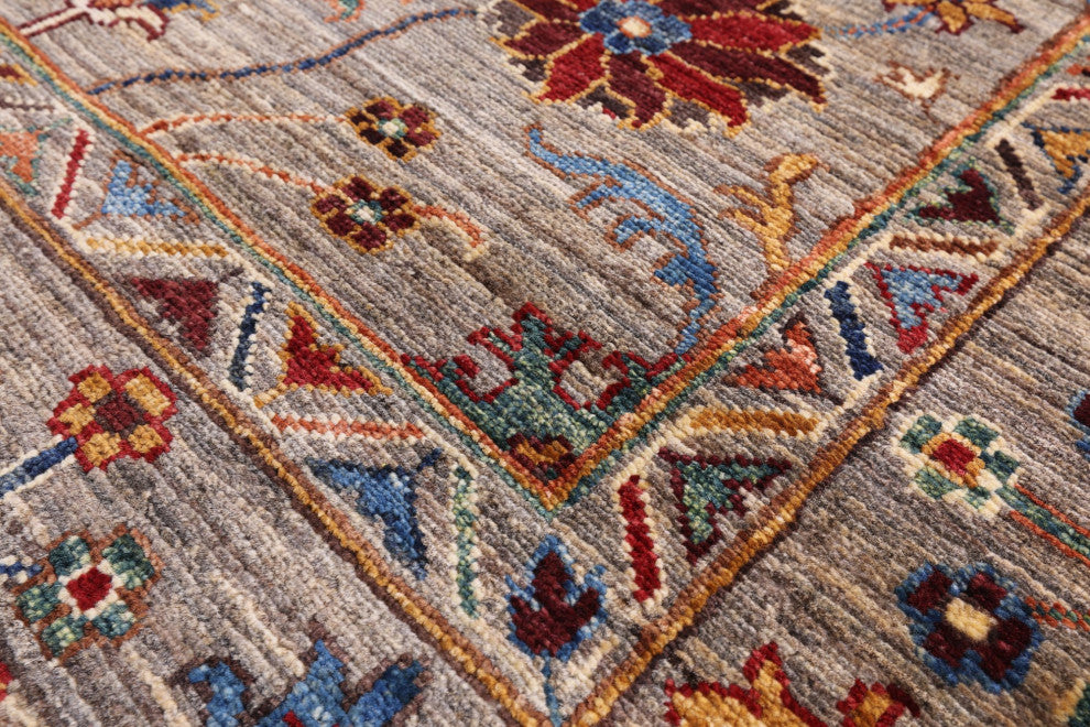 Persian Tabriz Hand Knotted Rug 5' 8" X 8' 1" - Q12151